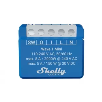 Interruptor inteligente Shelly Qubino Wave 1 Mini LR Z-Wave azul