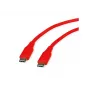 ROLINE Cable USB 2.0 C-C ST/ST silicona 60W 1m rojo - Cable - Digital/Datos (11.02.9121)