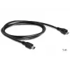 Cable USB DeLOCK 83177 1 m Micro-USB B Mini-USB B Negro
