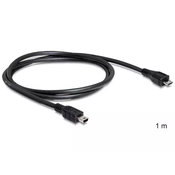 Cable USB DeLOCK 83177 1 m Micro-USB B Mini-USB B Negro