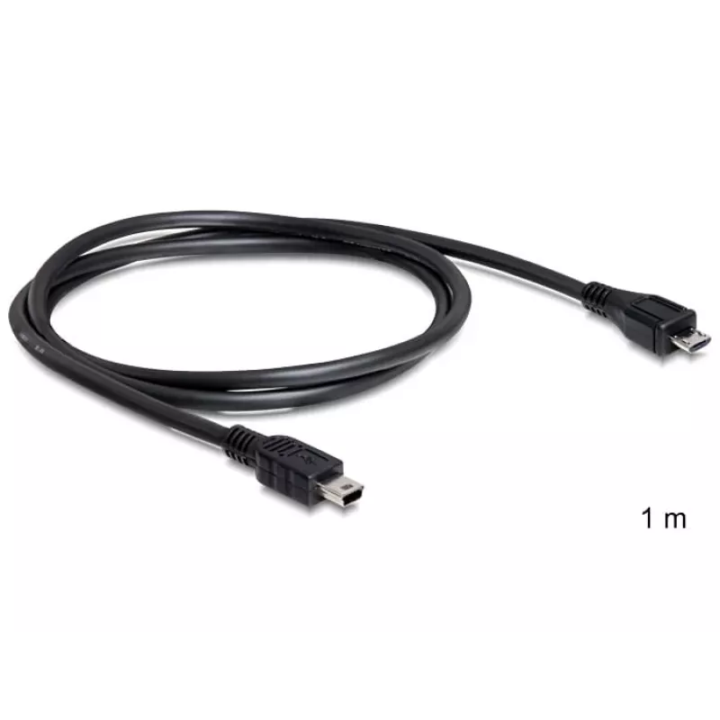Cable USB DeLOCK 83177 1 m Micro-USB B Mini-USB B Negro