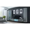 Vitrina Cama VIGO '180' 180/40/30 blanco/gris brillante