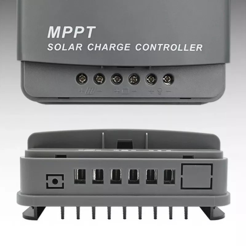 Qoltec, Regulador de carga solar MPPT con sensor de temperatura 20A 12V/24V Pantalla LCD 2 X USB