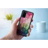 Funda protectora iKins para Samsung Galaxy S20 – estampado de flores acuáticas, negro