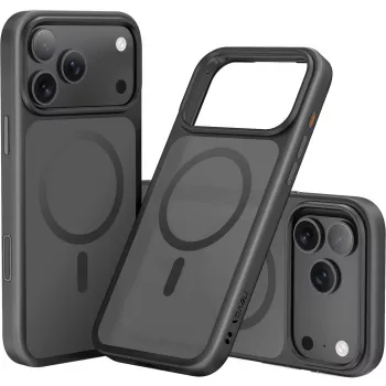 StyleShell INVISIO, funda para móvil negra, iPhone 17 Pro Max, compatible con MagSafe