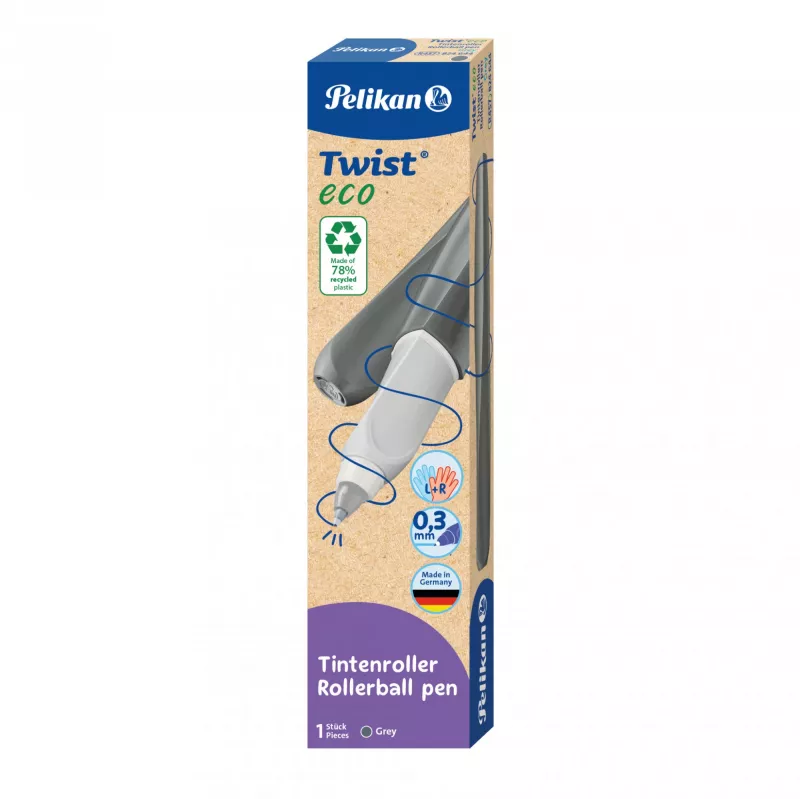 Bolígrafo Pelikan Twist eco azul-gris – escritura cómoda y suave