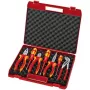 Juego de alicates/herramientas Knipex 7 piezas fundas multicomponente/estuche recubierto VDE