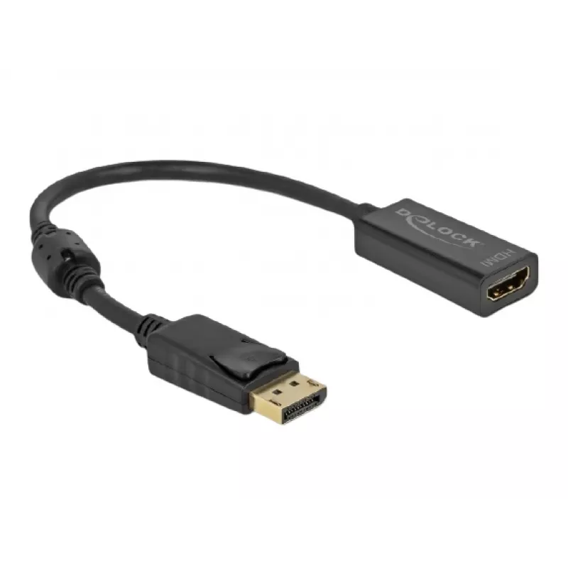 Adaptador DisplayPort 1.2 conector macho a conector hembra HDMI 4K DeLOCK 63559