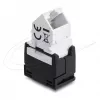 Módulo Keystone DELOCK conector hembra RJ45 a LSA Cat.6 acodado 45° no apantallado negro