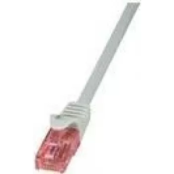 Cable de red LogiLink CQ2052U RJ45, cable de red CAT 6 U/UTP 2,00 m gris ignífugo, con protección contra dobleces