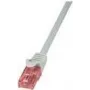 Cable de red LogiLink CQ2052U RJ45, cable de red CAT 6 U/UTP 2,00 m gris ignífugo, con protección contra dobleces