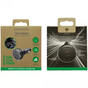 4smarts cargador de coche VoltRoad Ultimate 160W negro (541224)