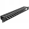 Panel de gestión de cables DeLOCK 19 pulgadas 66550 negro 1HE