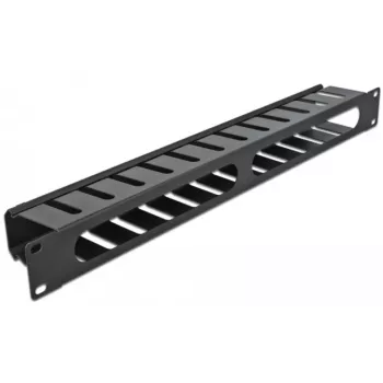 Panel de gestión de cables DeLOCK 19 pulgadas 66550 negro 1HE