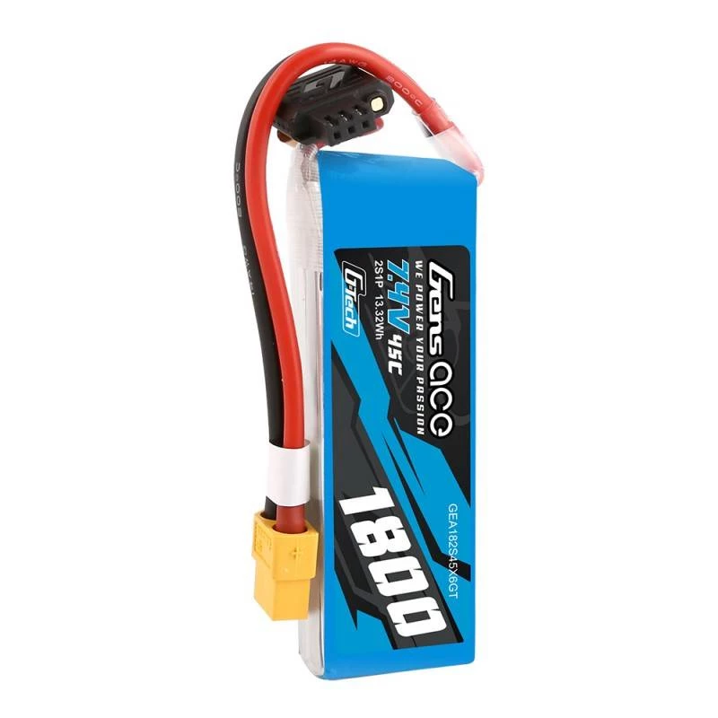 GensAce G-Tech LiPo 1800mAh 7.4V 45C 2S1P XT60 Batería