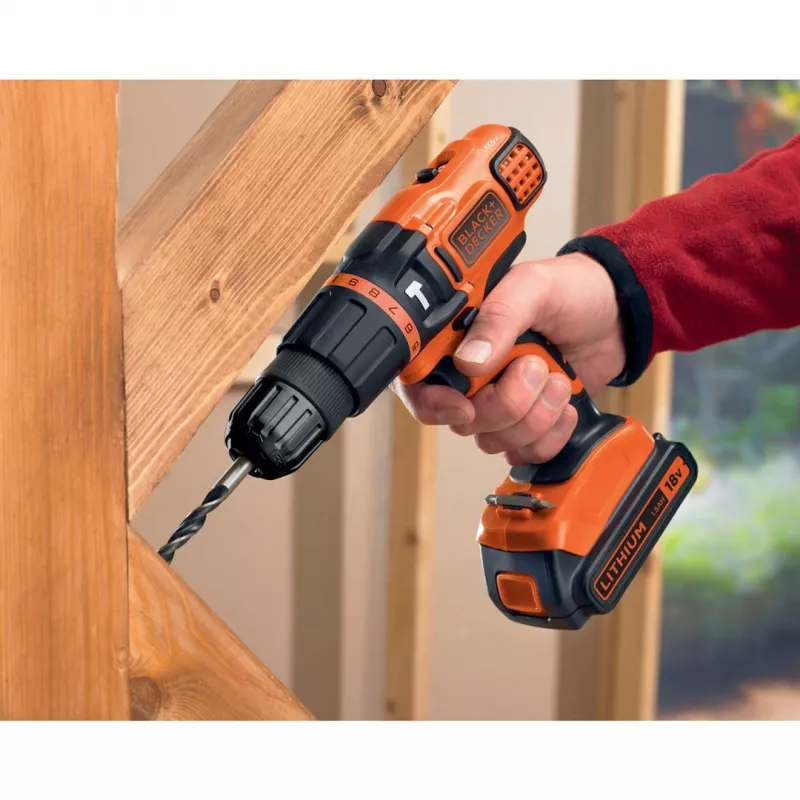 Taladro con empuñadura de pistola Black & Decker BDCH188N-XJ 1350 rpm, 18 V