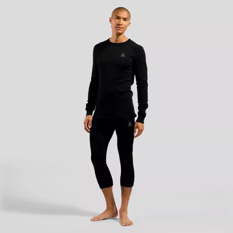 Odlo BL TOP Cuello redondo manga larga ACTIVE WARM ECO Camiseta de hombre, talla M, negra