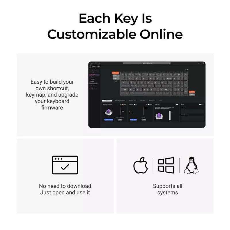 Teclado mecánico Keychron K4 HE con interruptores magnéticos Gateron Double‑Rail Magnetic Nebula, inalámbrico, negro, distribución US