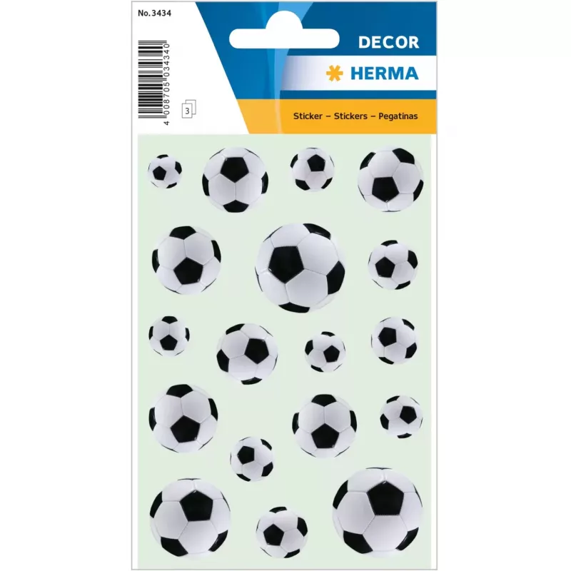 Pegatina decorativa HERMA 3434 papel negro blanco permanente 54 uds.