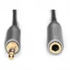 Cable alargador de audio Digitus 3,5 mm jack a 3,5 mm conector hembra 1 m Negro