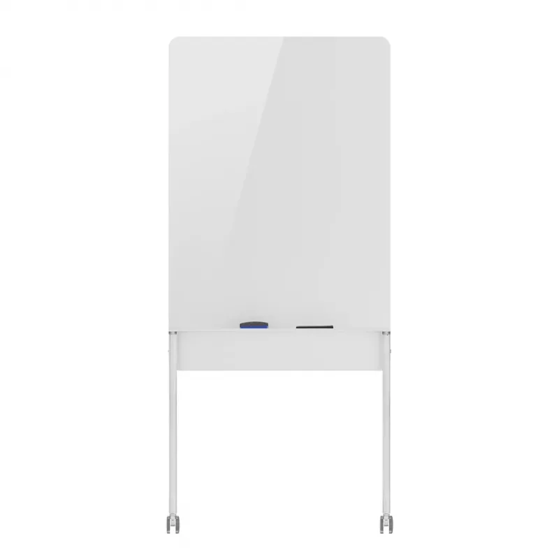 Pizarra de borrado en seco Ergo Office ER-305 — pizarra blanca magnética de pie sobre ruedas, acero, blanca