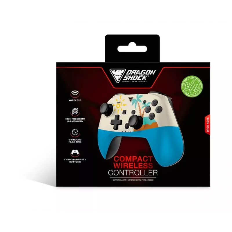Dragonshock PopTop Compact - Mando - Nintendo Switch - Botón Atrás - D-Pad - Botón Home - Botón Reset - Inalámbrico - Bluetooth - USB Type-C (D