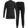 Conjunto largo Odlo ACTIVE WARM ECO SET ropa interior niños, talla 140 cm, negro y gris