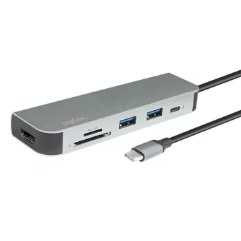 LogiLink UA0343 hub multipuerto USB-C aluminio USB 3.2 2nd Gen Mult