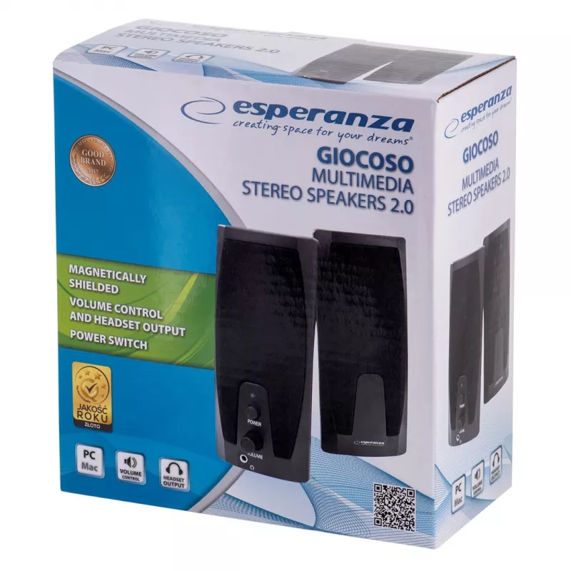 Altavoz Esperanza EP110 de 2 vías negro con cable 6 W