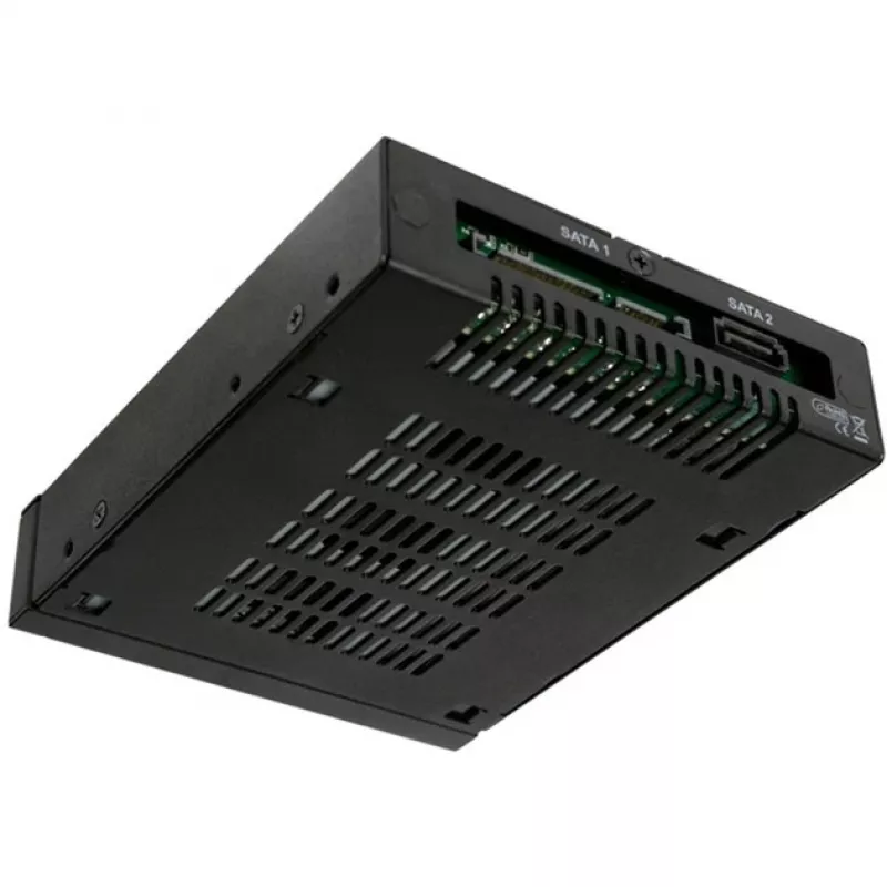 ICY DOCK - ToughArmor - MB992SK-B - SATA - Adaptador - 2x 2,5 inch > 3,5 inch - SATA 6 Gbit/s - Cerradura de seguridad - Metal - LED - hasta 9,5 mm de altura