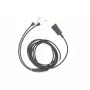 Cable adaptador de audio Tellur QD a 2×3,5 mm jack, 2,2 m, negro