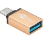 Wentronic Goobay Adaptador USB-C™ - conector hembra USB 3.0 A, dorado - para la conexión entre dispositivos USB-C™ y USB-A (56622)