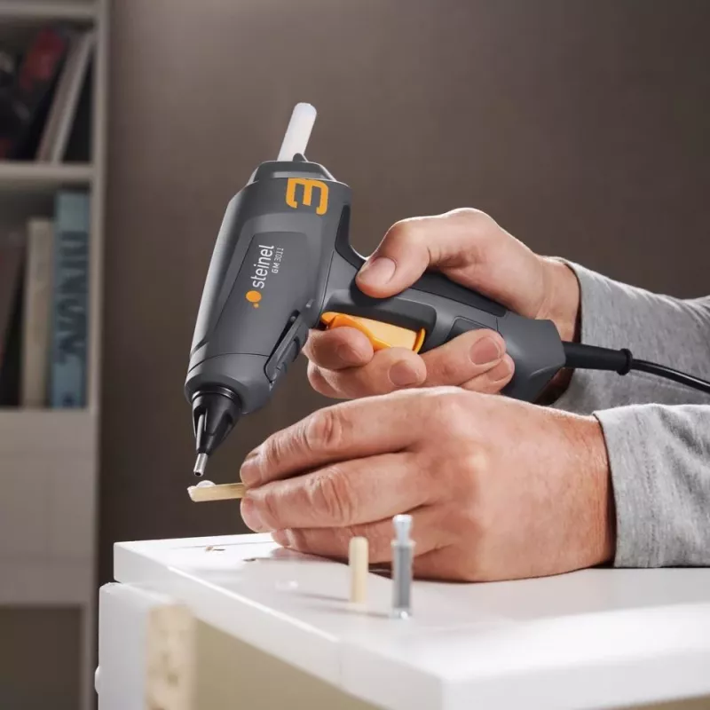 Pistola de silicona caliente STEINEL Gluematic 3011 45 W Gris Naranja