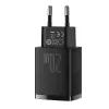 Cargador rápido USB de interior Baseus CCXJ-B01 – 2 puertos (USB-C PD 20W + USB-A QC3.0 18W), 100–240 V, negro