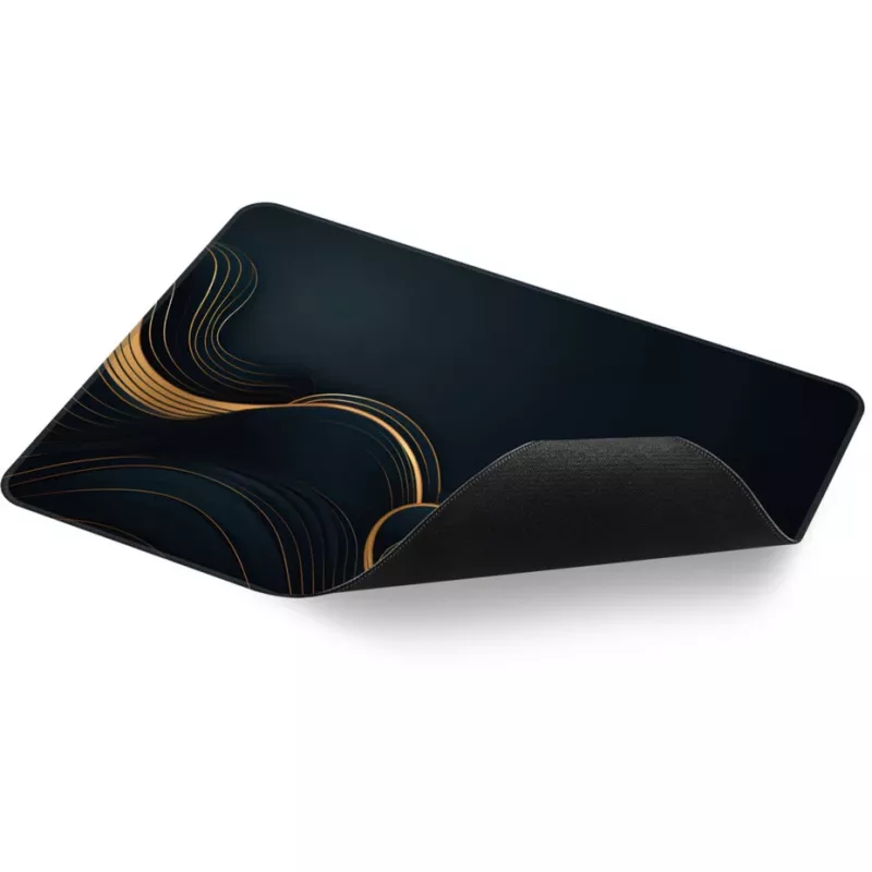 Sharkoon SKILLER SGP35 D2 Alfombrilla de ratón gaming, tamaño L, negro/dorado