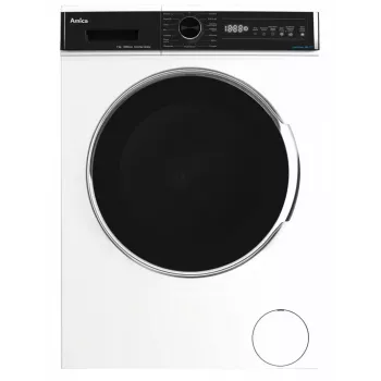 Lavadora independiente AMICA WA3S712BLiSHB, 7 kg, 1200 rpm, 2100 W, indicador LED, puerta negra