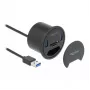 DeLOCK 64152 hub USB 3.2 Gen 1, 2 puertos, con lector de tarjetas SD/microSD