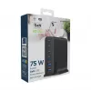 GEMBIRD Cargador para dispositivos móviles TA-UC-2A4C-PD75-01-BK — 75 W, 4× USB-C + 2× USB-A, PD y QC3.0, 6 dispositivos a la vez, cable de 1,5 m, negro