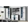 Aparador Cama 120 cm SOHO S7 gris/blanco brillante