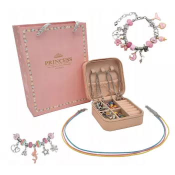 Set de manualidades de cuentas y pulseras Extralink 66 piezas con bolsa de almacenamiento