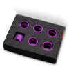 EK Water Blocks EK-Quantum Torque Anillos de compresión STC 16, Morado, pack de 6