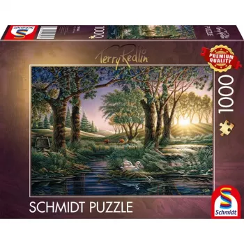 Puzzle Schmidt Spiele Terry Redlin 'Morning Magic at the Pond' — 1000 piezas