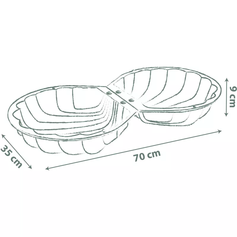 Life Double Sandpit Shell, juego de jardín