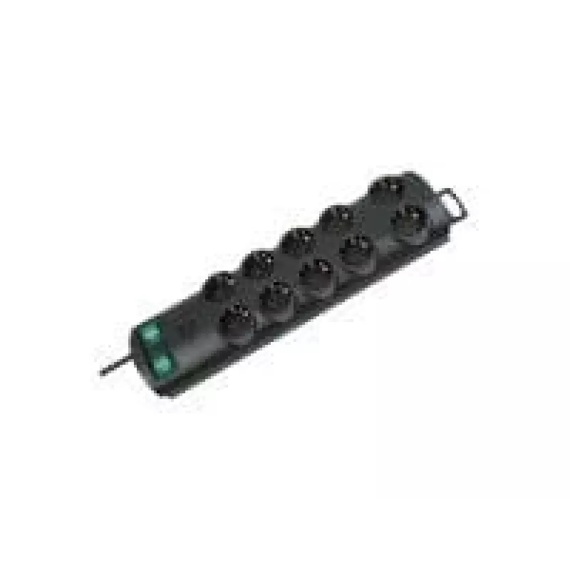 Regleta de enchufes Brennenstuhl Primera-Line 10 tomas negra 2 m 1153300120, negra, H05VV-F 3G1,5 cable de alimentación 2,0 m