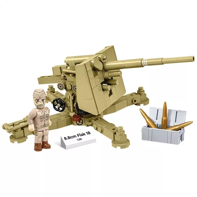 Maqueta de bloques de construcción Cobi 8,8-cm-Flak 18 – 232 piezas, escala 1:35
