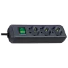 Alargador de corriente Brennenstuhl Eco-Line 5m 3 tomas AC negro