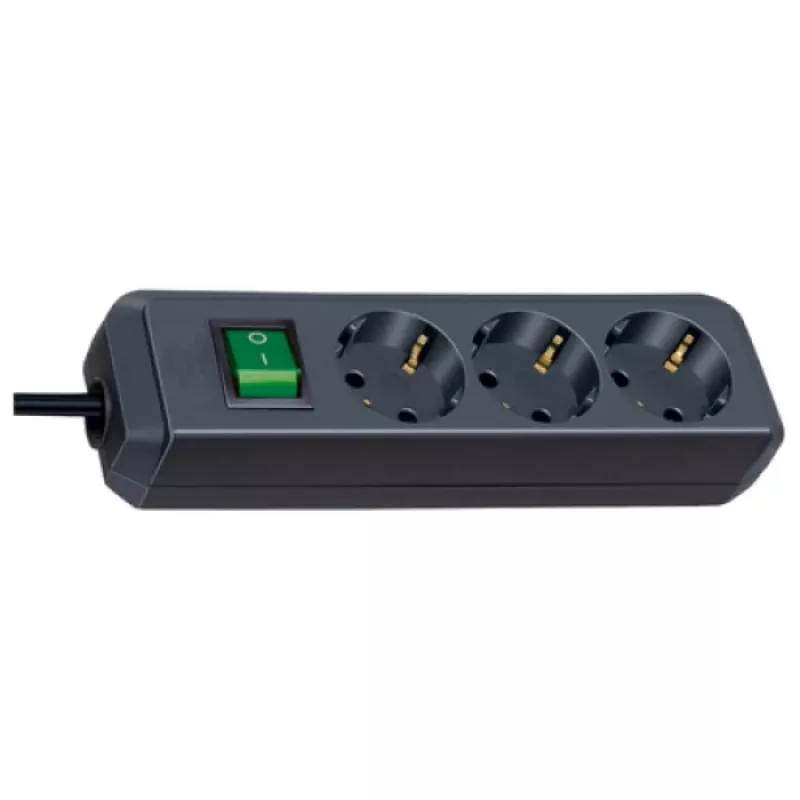Alargador de corriente Brennenstuhl Eco-Line 5m 3 tomas AC negro