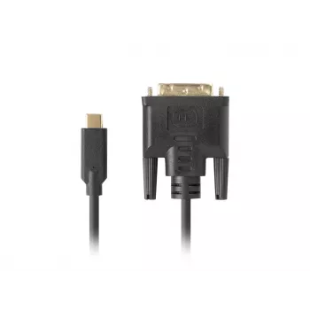 Adaptador de cable de vídeo LANBERG CA-CMDV-10CU-0030-BK, USB Type-C a DVI-D, 3 m, negro