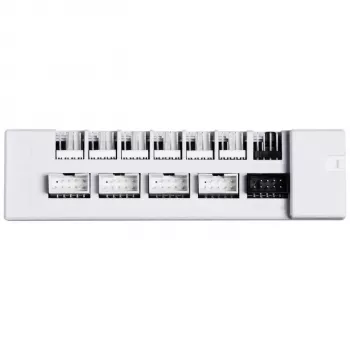 Hub USB y PWM Lian Li EDGE HUB EG-HUB01W — 4× USB, 6× PWM, Blanco