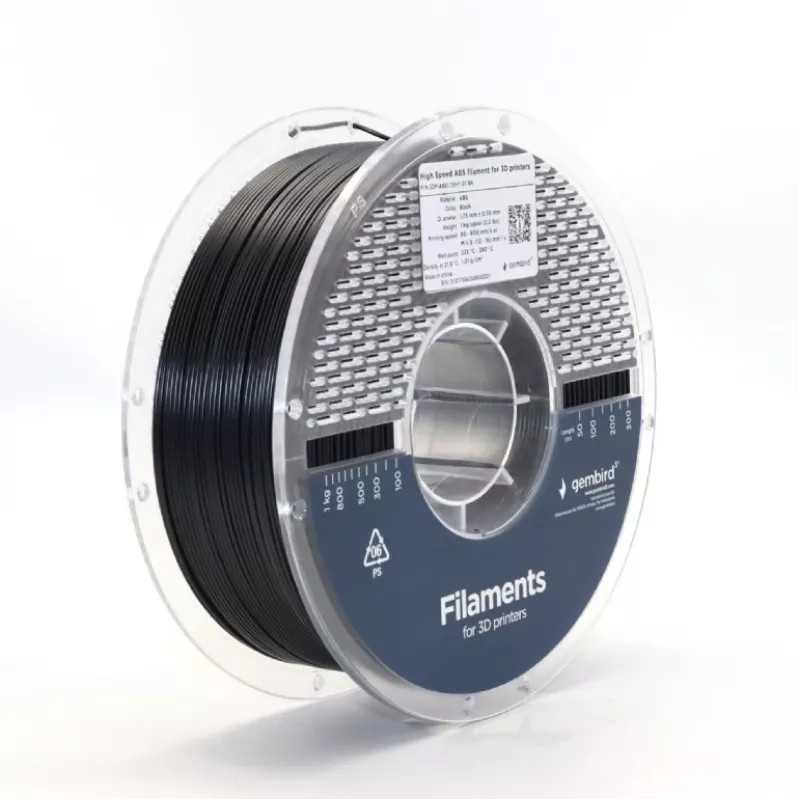 Filamento ABS High Speed, 1,75 mm, 1 kg, negro